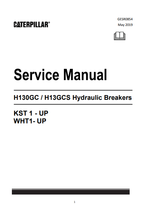 Manual de Reparación Servicio de Martillos Hidraúlicos Caterpillar H130GC y H13GCS