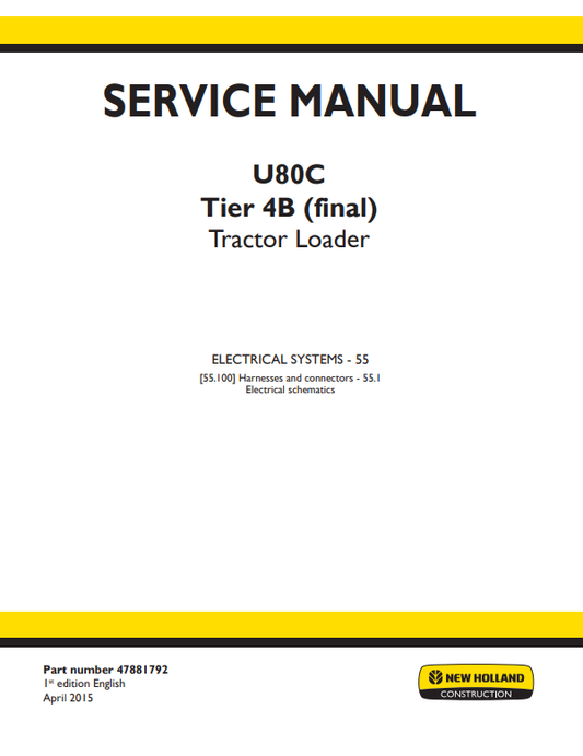 Manual de Reparación Sistema Eléctrico Cargador New Holland U80C Tier 4B