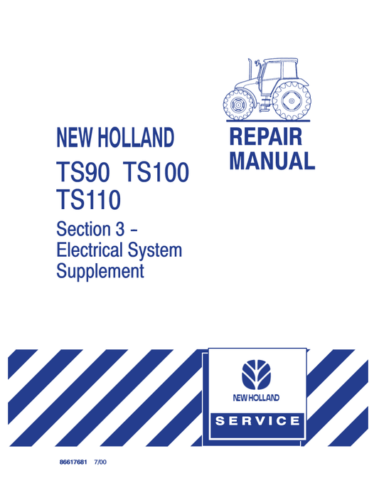 Manual de Reparación Sistema Eléctrico Tractor New Holland TS90, TS100, TS110