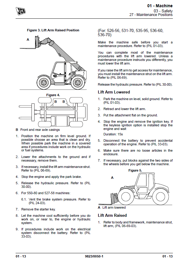 Manual de Reparación Telehandler JCB 526-56, 531-70, 535-95, 536-60,536-70, 541-70, 550-80, 560-80