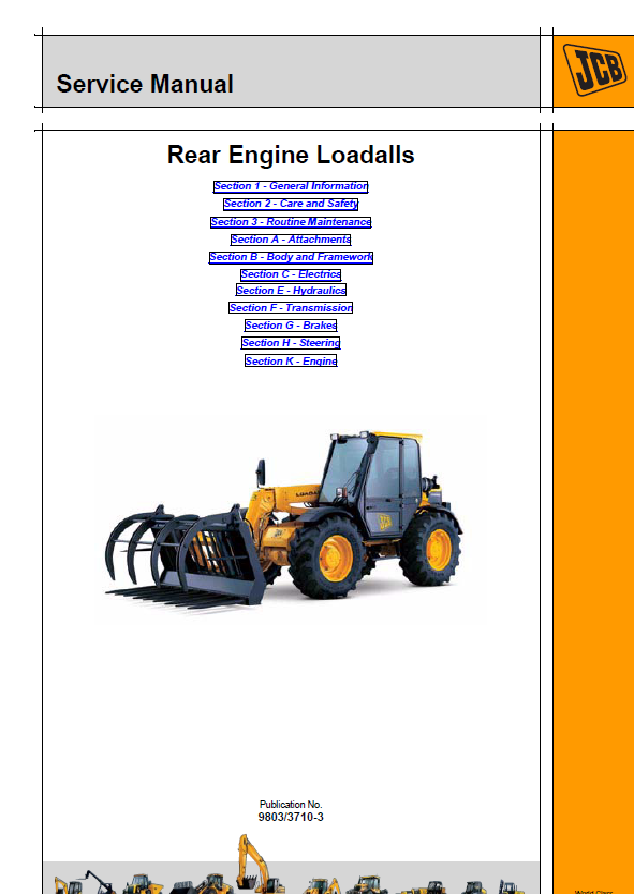 Manual de Reparación Telehandler JCB 526,526S, 528-70,528S
