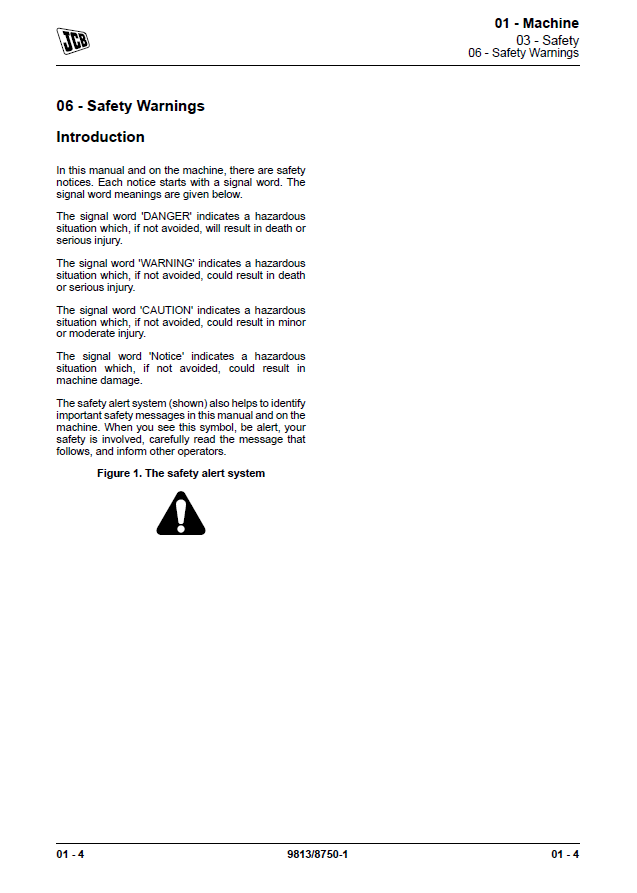 Manual de Reparación Telehandler JCB 533-105, 535-v125, 535-v140,540-140, 540-170, 540-200, 540-v140,540-v180, 550-140, 550-170