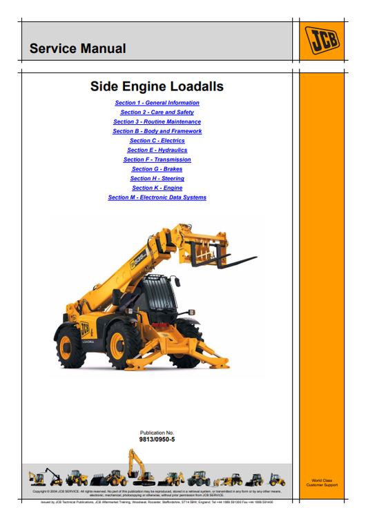 Manual de Reparación Telehandler JCB Maquinas en el Grupo 5A