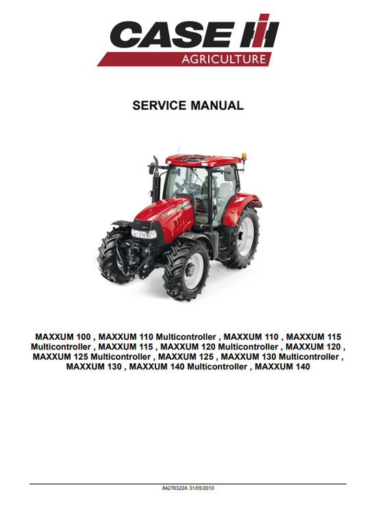 Manual de Reparación Tractor Case Maxxum Series