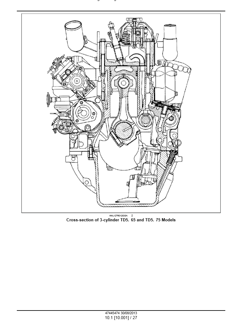 Manual de Reparación Tractor New Holland TD5.105, TD5.115, TD5.65, TD5.75, TD5.85, TD5.95