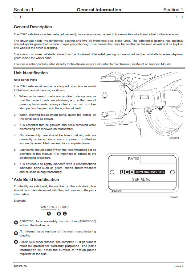 Manual de Reparación Transmisión Mecanica JCB PD70