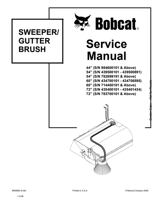 Manual de Reparación Trituradora de Tocones Bobcat SG30, SG60, SGX60