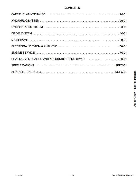 Manual de Reparación VersaHandler Bobcat V417