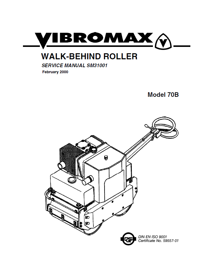 Manual de Reparación Vibrocompactador JCB Vibromax Roller 70b