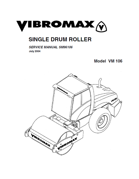 Manual de Reparación Vibrocompactador JCB Vibromax VM106