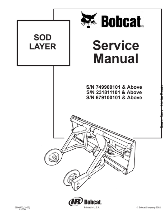 Manual de Reparación de Capa de Césped Bobcat