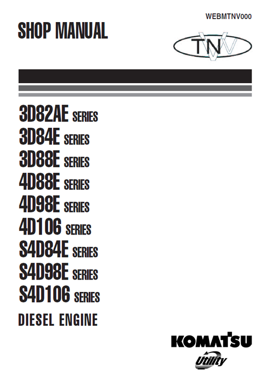 Manual de Reparación de Taller de Motores Yanmar para Productos Komatsu