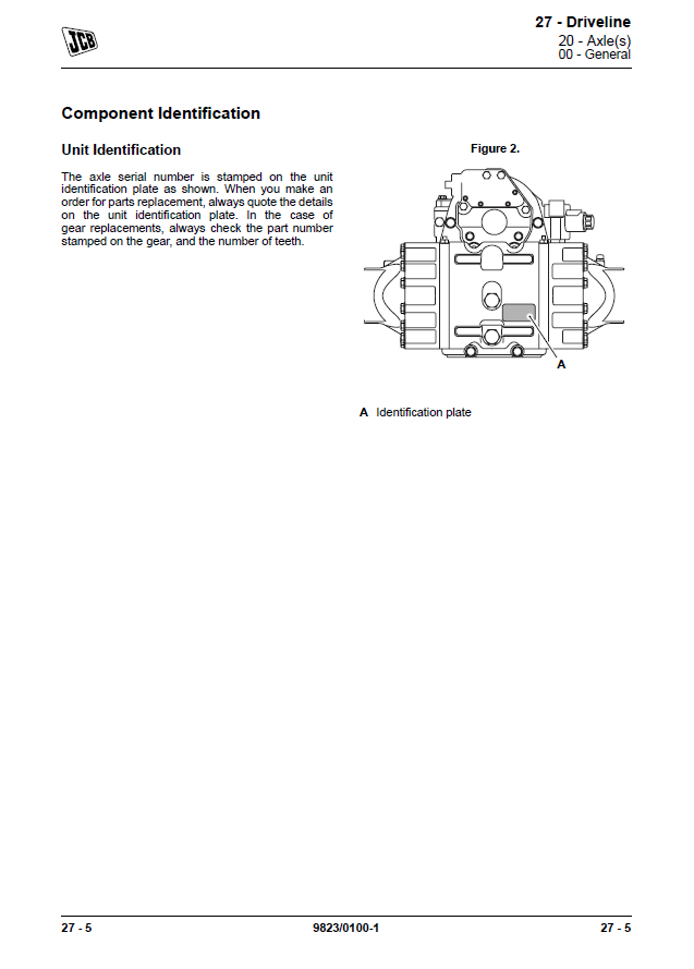 Manual de Reparación del Eje JCB SD 55