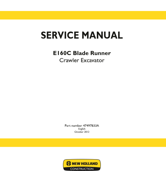 Manual de Sericios Excavadora New Holland E160C