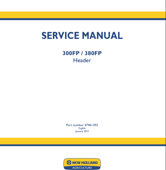Manual de Servicio Header New Holland 300FP, 380FP