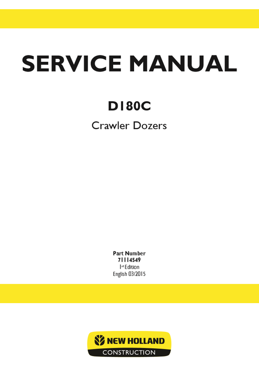 Manual de Servicios Bulldozer New Holland D180C