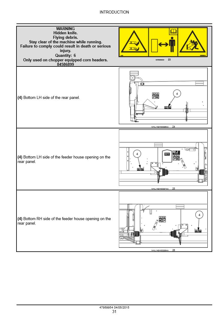 Manual de Servicios Cabezal de Maiz Case 4206F, 4206R, 4208F, 4208R, 4212F, 4212R, 4406F,4406R, 4408F, 4408R, 4412F, 4412R, 4416R