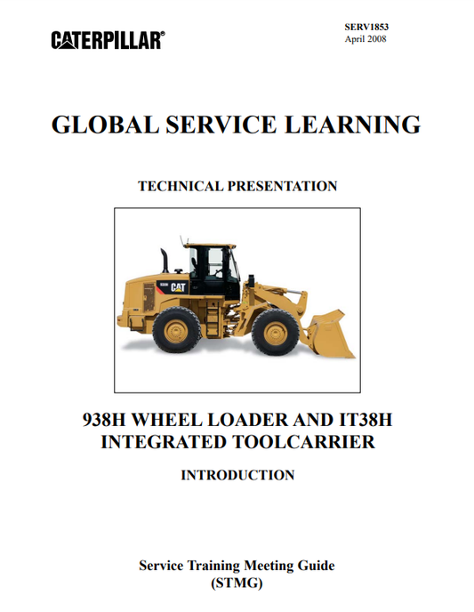 Manual de Servicios Cargador Caterpillar 938H