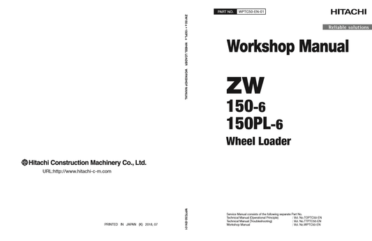 Manual de Servicios Cargador Hitachi ZW150-6, 150PL-6