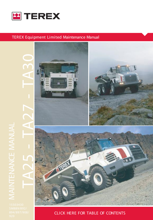 Manual de Servicios Completo Camión Terex TA30