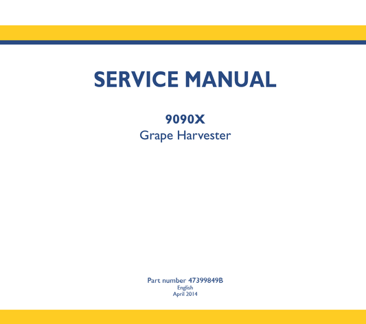 Manual de Servicios Cosechadora de Uvas New Holland 9090X