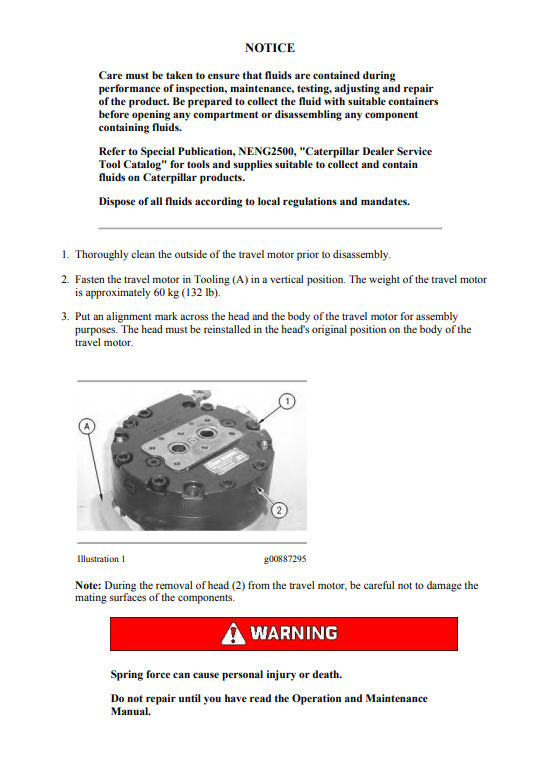 Manual de Servicios Excavadora Caterpillar 330D2