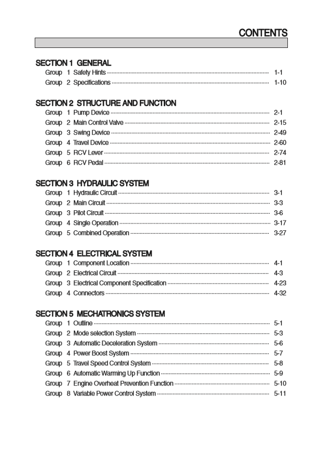 Manual de Servicios Excavadora Hyundai HX220L-EPFC