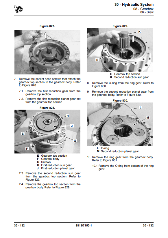 Manual de Servicios Excavadora JCB JS115, JS130, JS131, JS145, JS160, JS180, JS190