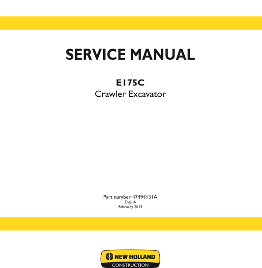 Manual de Servicios Excavadora New Holland E175C
