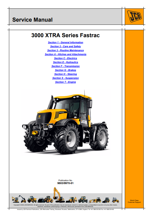 Manual de Servicios Fastrac JCB 3000 XTRA Series