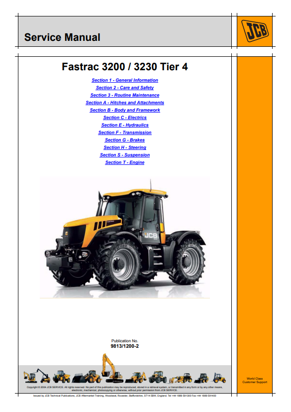 Manual de Servicios Fastrac JCB 3200 - 3230 Tier 4