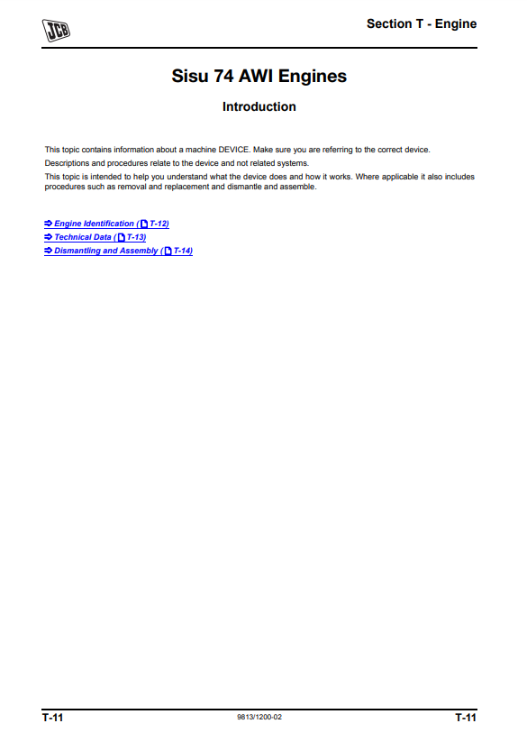 Manual de Servicios Fastrac JCB 3200 - 3230 Tier 4
