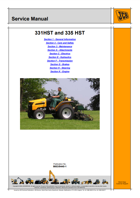 Manual de Servicios Fastrac JCB 331HST, 335 HST