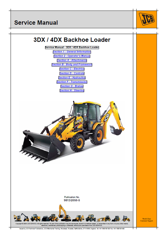 Manual de Servicios Información General Retroexcavadora 3DX-4DX