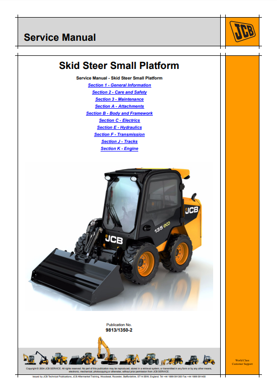 Manual de Servicios Minicargador JCB de Plataforma Pequeña