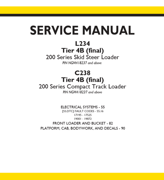 Manual de Servicios Minicargador New Holland L234 Tier 4B (final) 200 Series - C238 Tier 4B (final) 200 Series