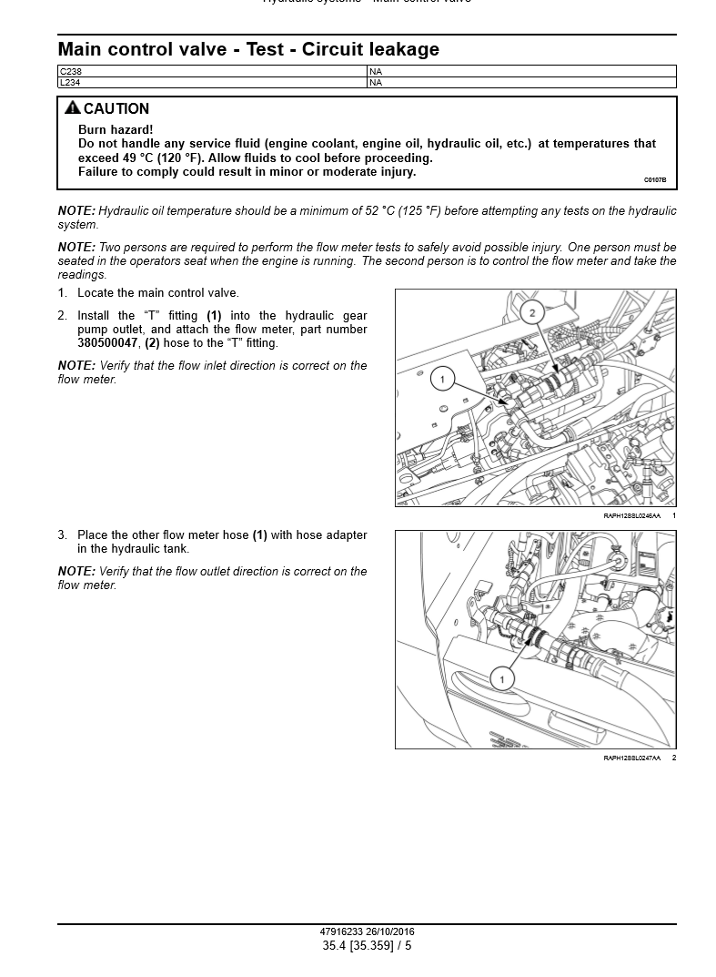 Manual de Servicios Minicargador New Holland L234 Tier 4B (final) 200 Series , C238 Tier 4B (final) 200 Series