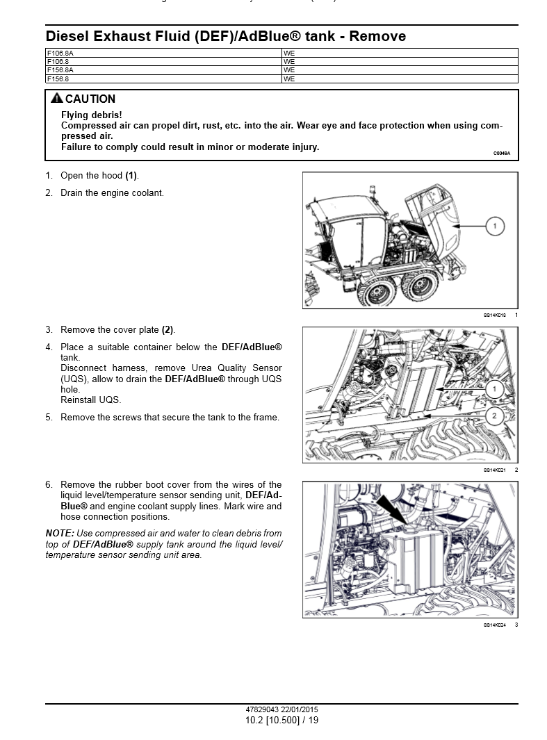 Manual de Servicios Motoniveladora New Holland F106.8, F106.8A, F156.8, F156.8A