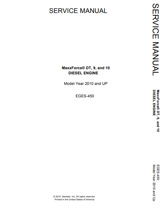 Manual de Servicios Motor International Maxxforce DT 9 -10