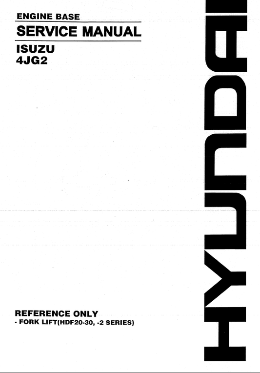 Manual de Reparación Motor Isuzu 4JG2 (Relacionado con Productos Hyundai)