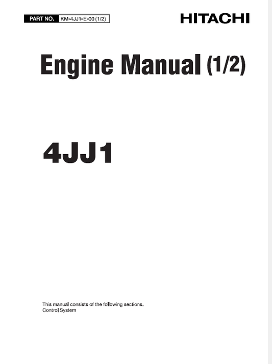 Manual de Servicios Motor Isuzu 4JJ1 Relacionado con Productos Hitachi