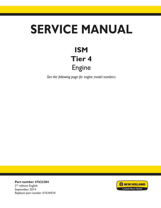 Manual de Servicios Motor New Holland ISM Tier 4