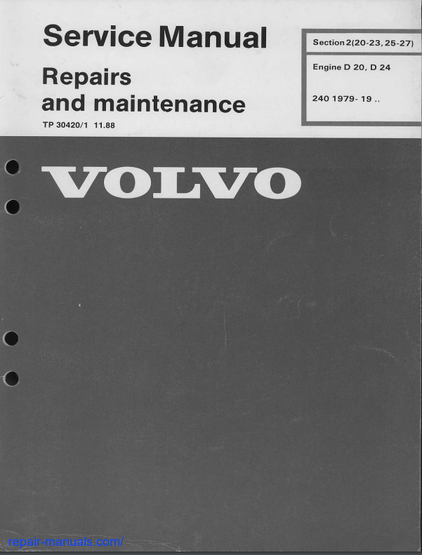 Manual de Servicios Motor Volvo D20 D24