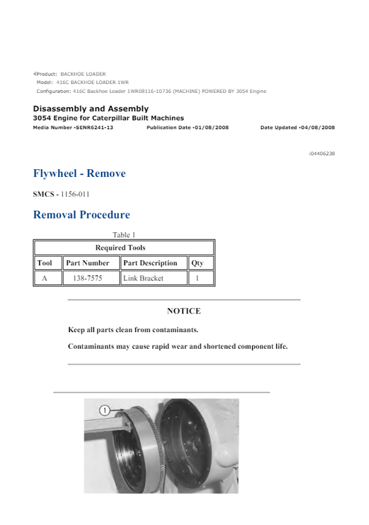 Manual de Servicios Retroexcavadora Caterpillar 416C