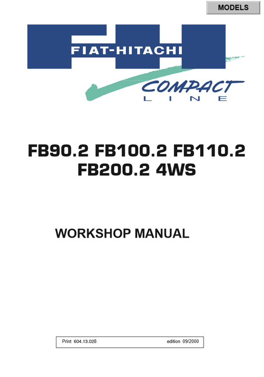 Manual de Servicios Retroexcavadora Hitachi FB90.2, FB100.2, FB110.2, FB200.2