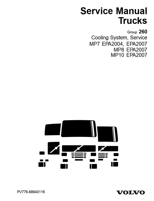 Manual de Servicios Sistema de Refrigeración Camión Volvo MP7, MP8, MP10
