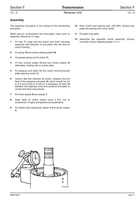 Manual de Servicios Telehandler JCB 520-50, 525-50, 525-50S