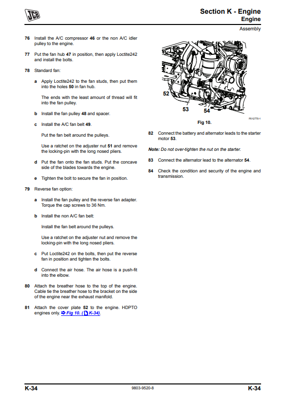 Manual de Servicios Telehandler JCB TM310