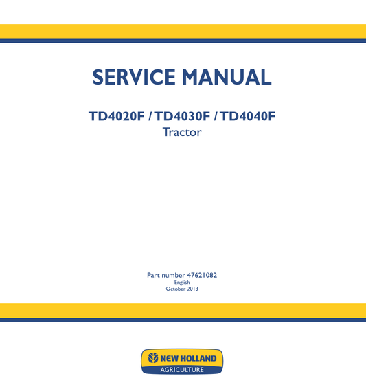 Manual de Servicios Tractor New Holland TD4020F, TD4030F, TD4040F