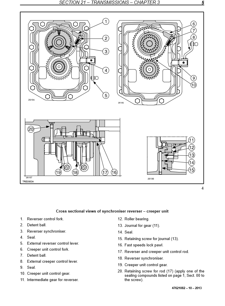 Manual de Servicios Tractor New Holland TD4020F, TD4030F, TD4040F